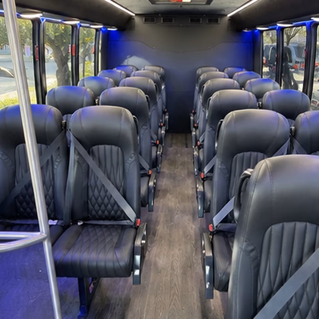 wichita falls 25 passenger minibus inside