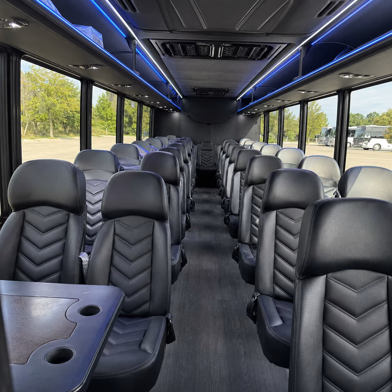 wichita falls 28 passenger minibus interior