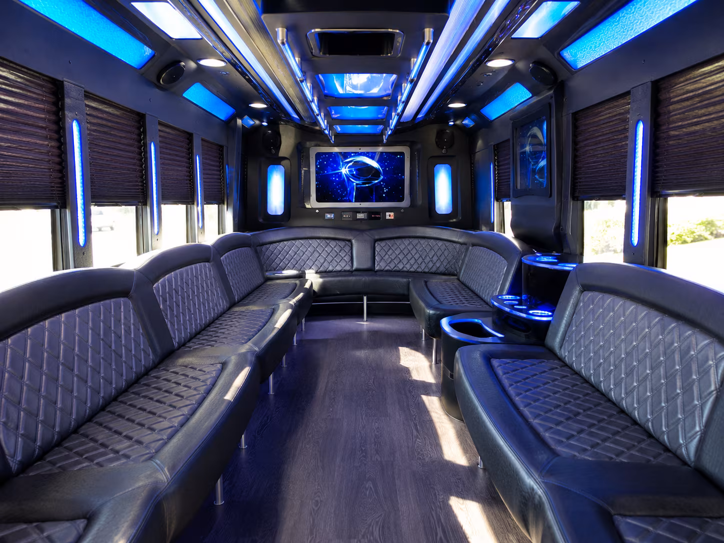 wichita falls 28 passenger party bus inside