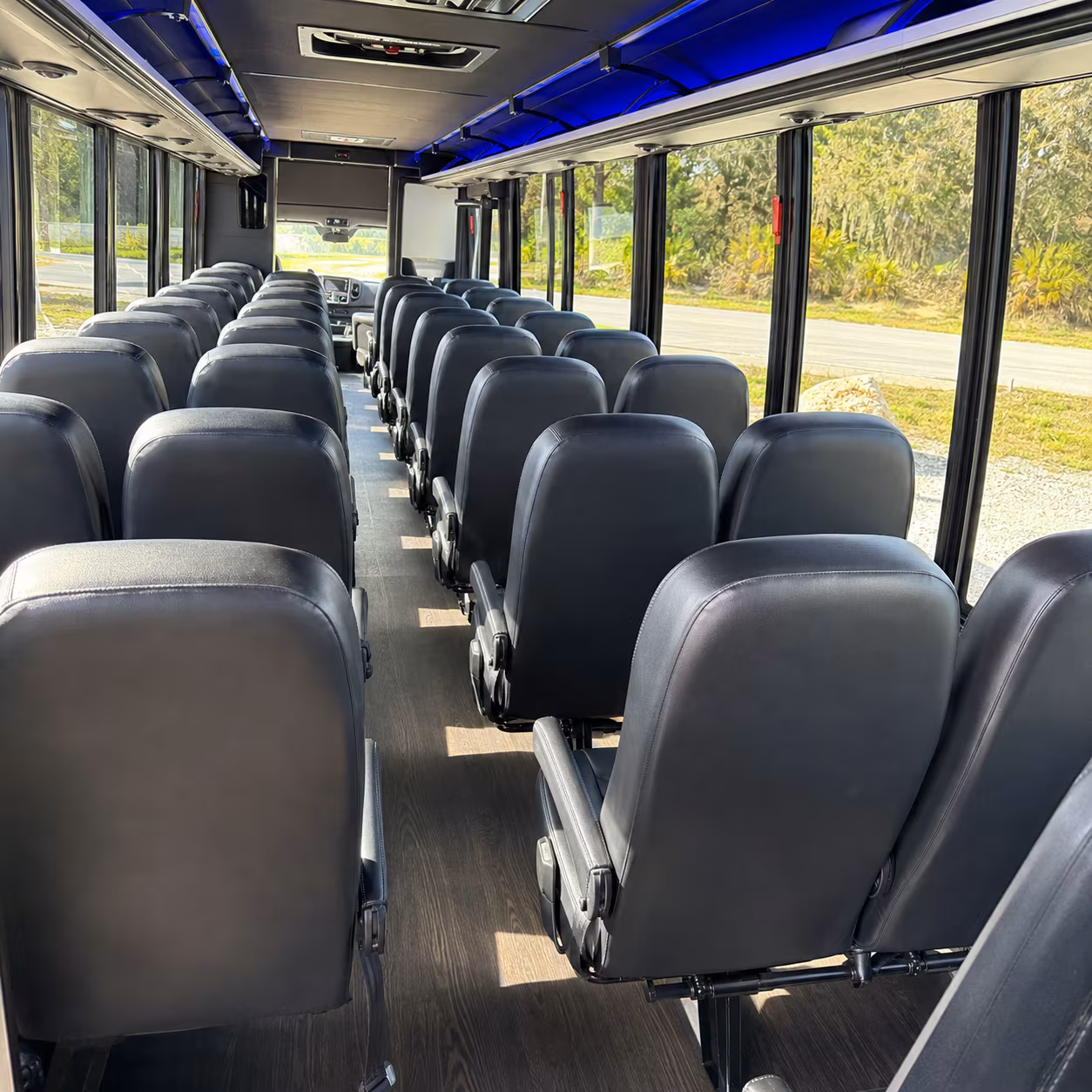 wichita falls 35 passenger minibus inside
