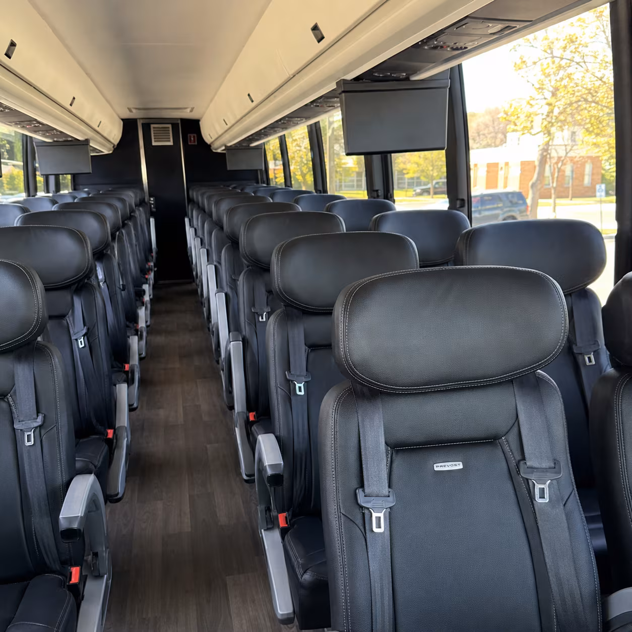 wichita falls 45 passenger charter bus inside