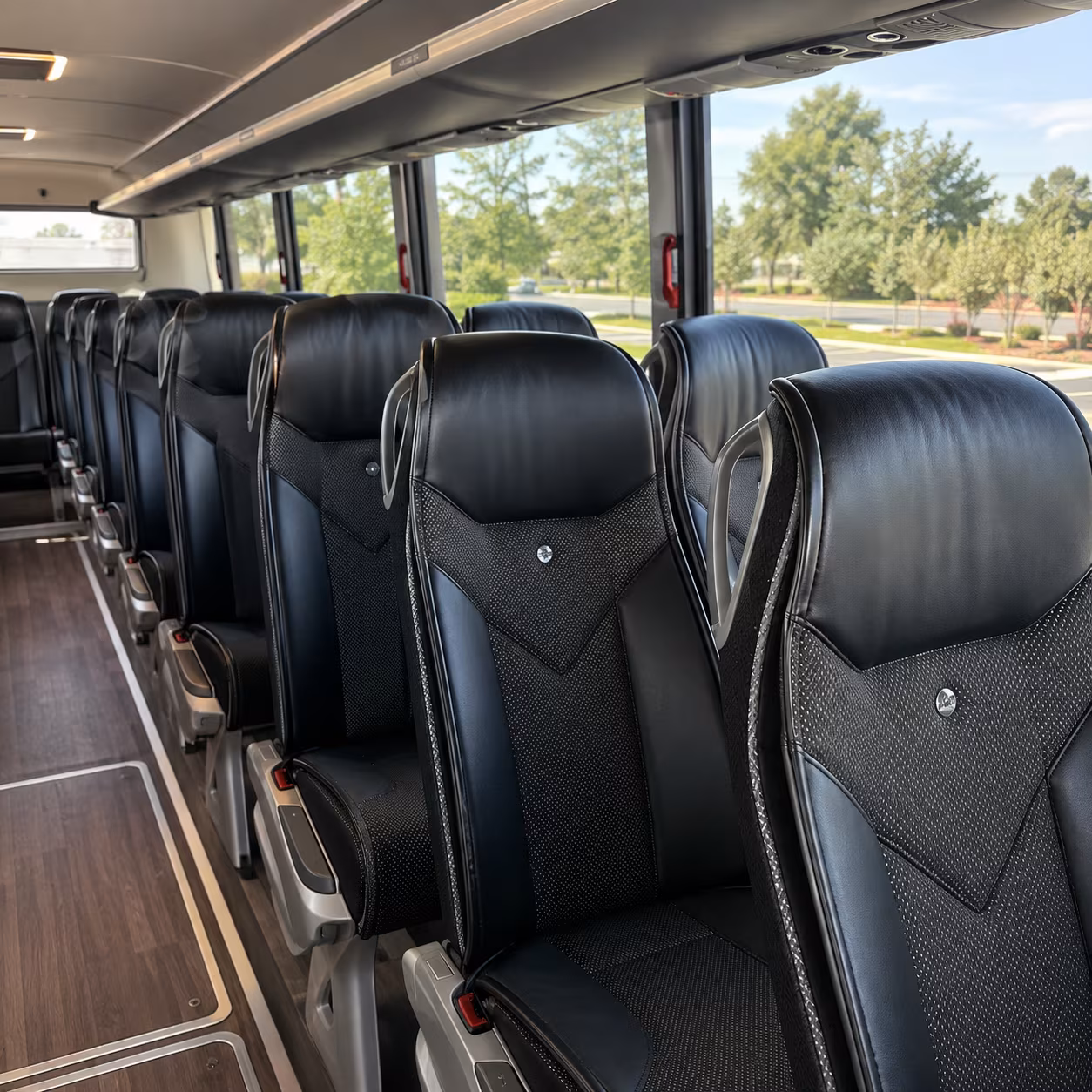 wichita falls 45 passenger charter bus interior