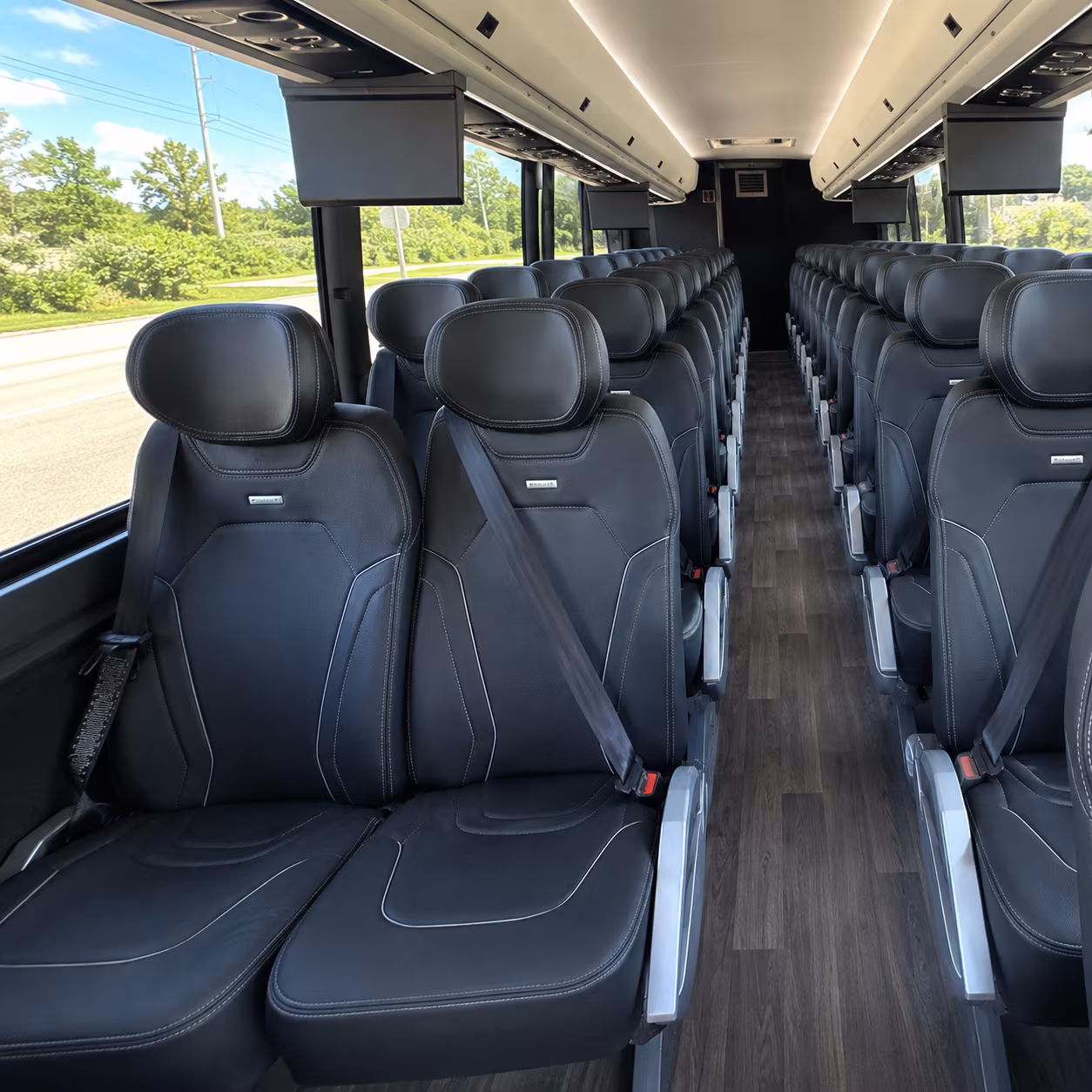 wichita falls 47 passenger charter bus inside