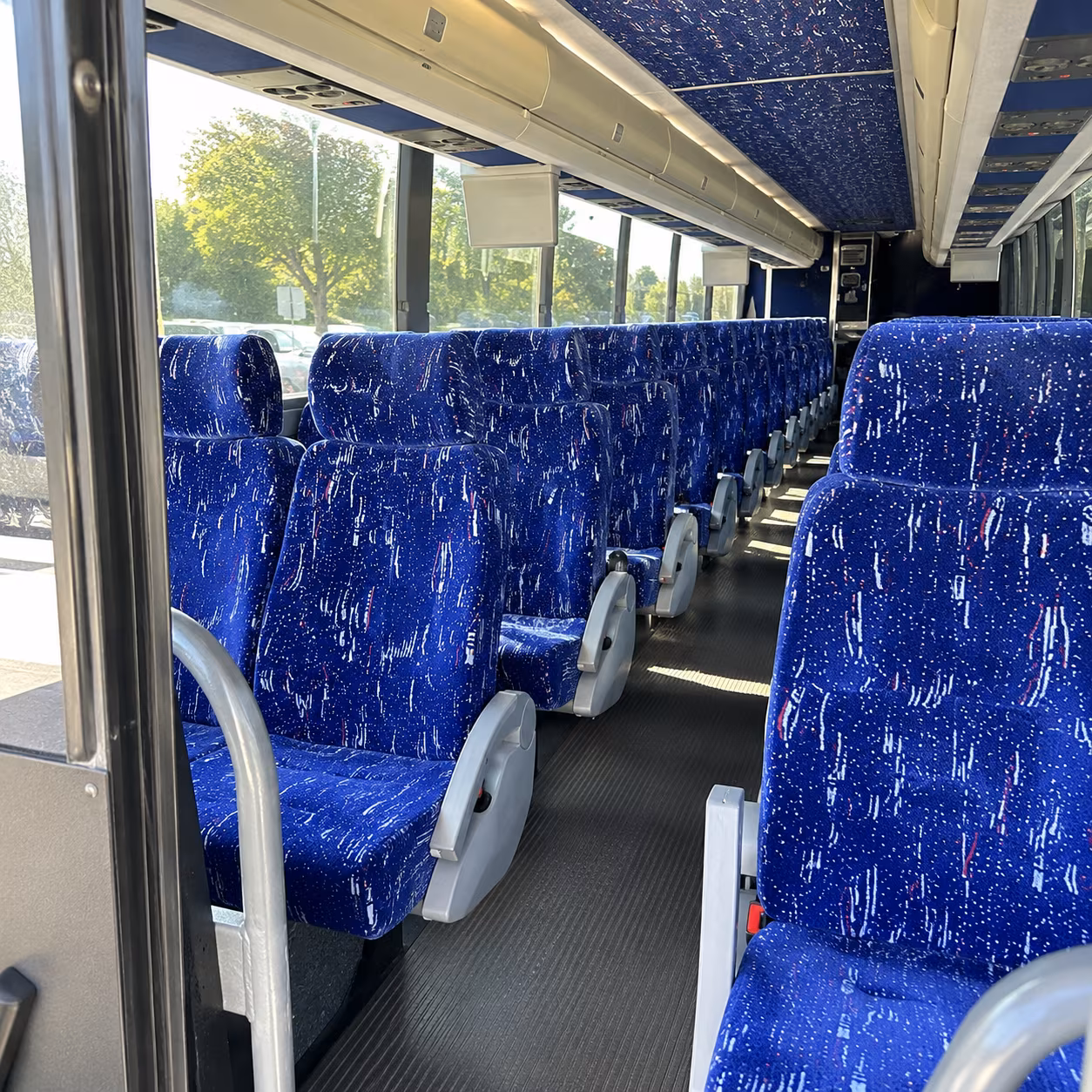 wichita falls 50 passenger charter bus inside