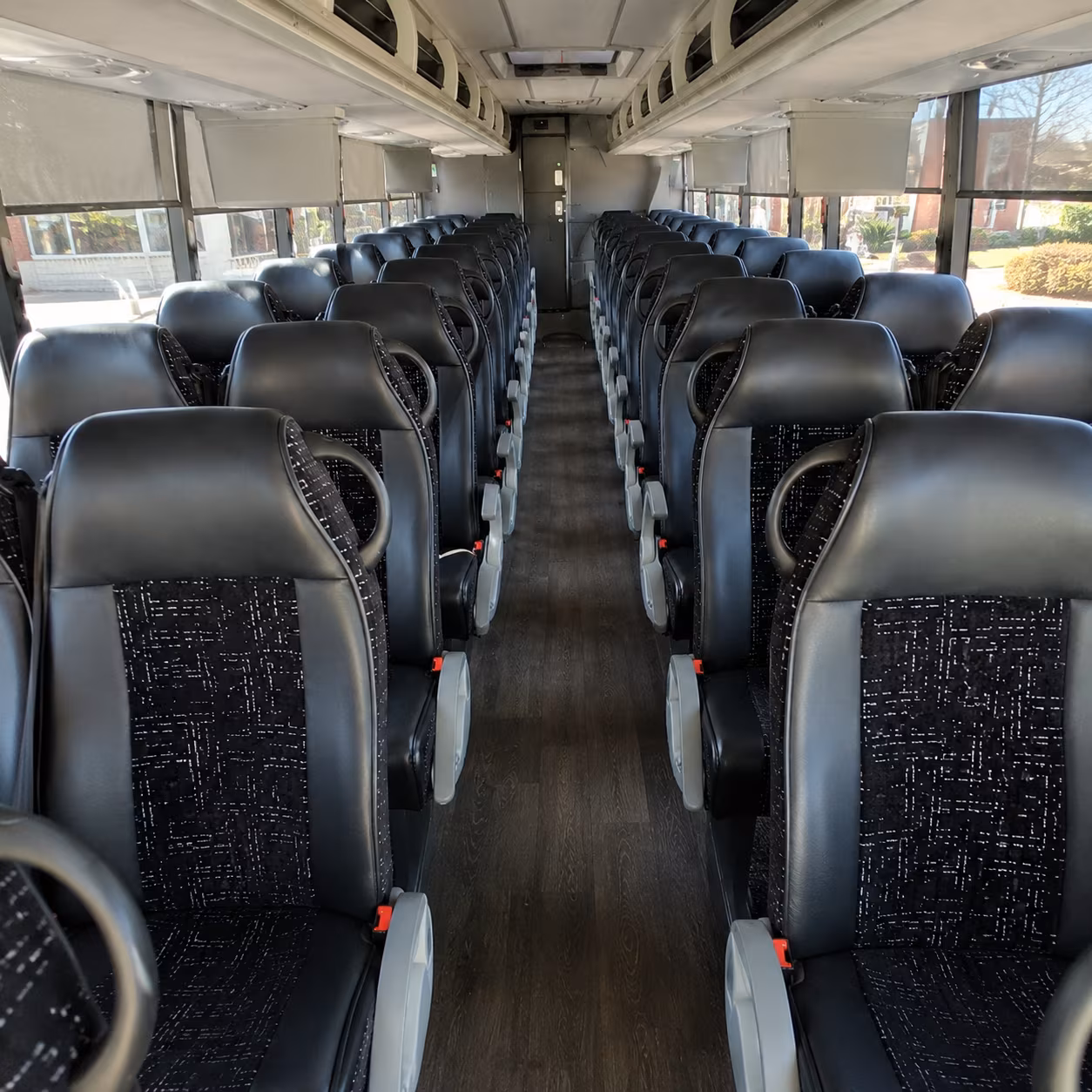wichita falls 54 passenger charter bus inside