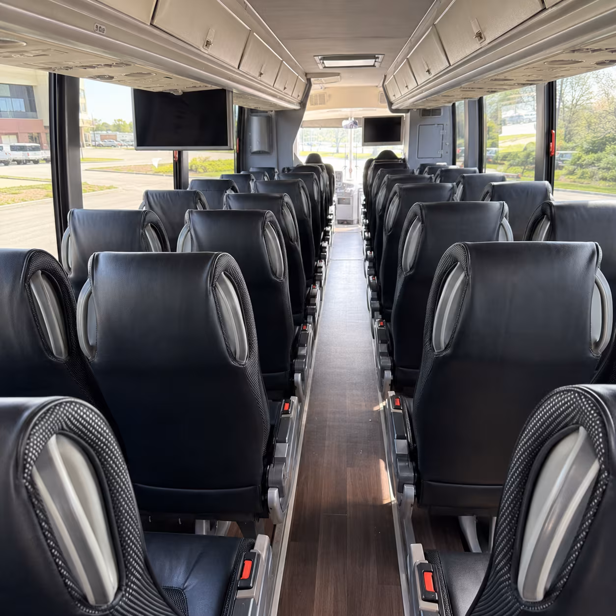 wichita falls 56 passenger charter bus inside