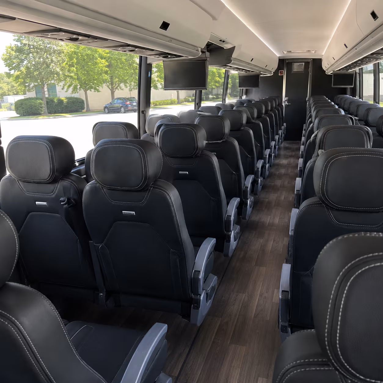 wichita falls 56 passenger charter bus interior
